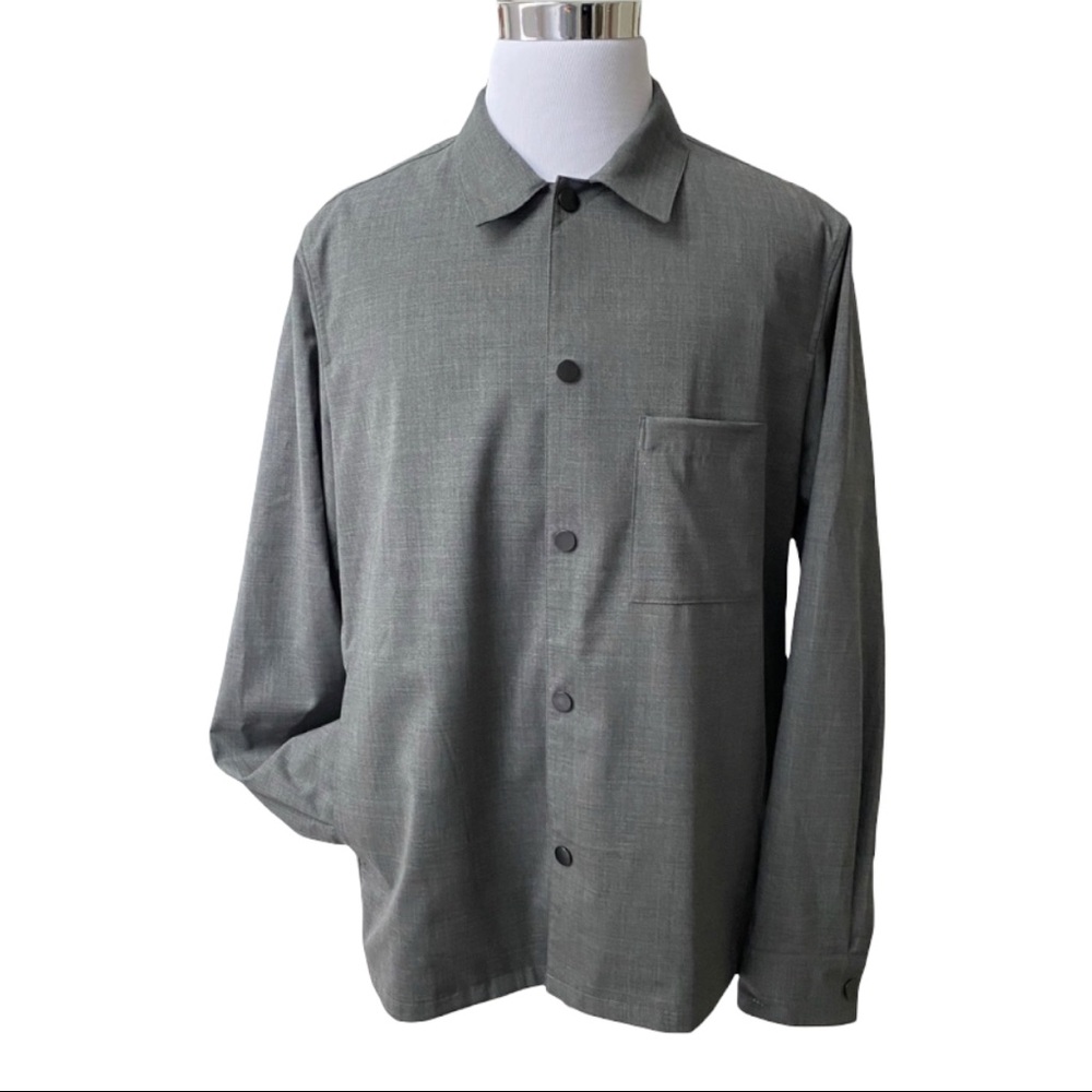 Theory Rye Virgin Wool Shirt Jacket - Modern tailoring - Virgin wool